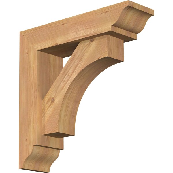 Ekena Millwork Westlake Traditional Smooth Bracket w/ Offset Brace, Western Red Cedar, 5 1/2"W x 20"D x 20"H BKT0604X20X20WTL01SWR - main